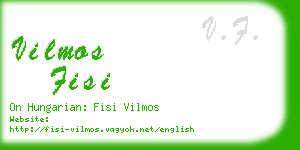 vilmos fisi business card